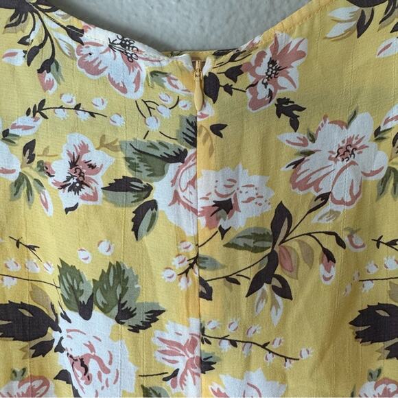 Faithful The Brand Yellow Jeanette Floral Mini Dress Size Small - Picture 4 of 9